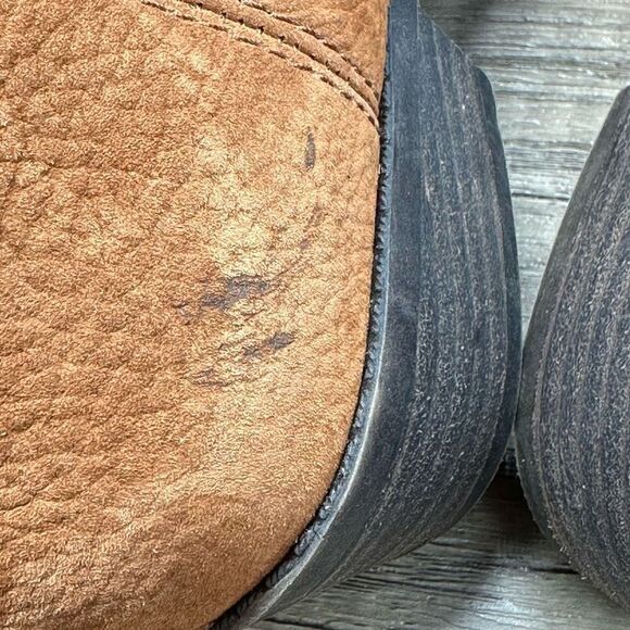 Lucky Brand~”Joelle” Leather Suede Brown Ankle Boot Western Cowboy Heel~Size 6M - Picture 9 of 11